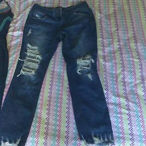 Distressed jeans